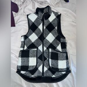 Black and White Checkered Vest